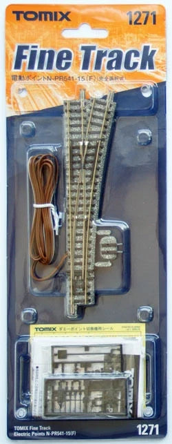 Tomix 1271 Electric Turnout N-PR541-15(F) Power-Routing (Selective) (N Scale)