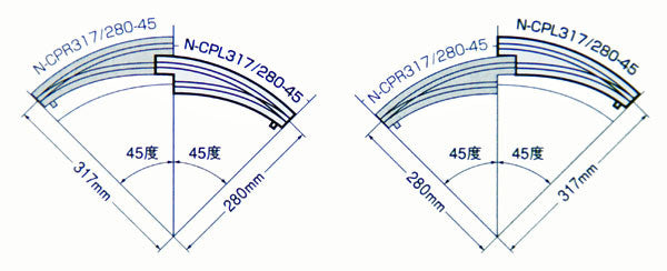 Tomix 1279 Electric Curved Turnout N-CPL317/280-45(F) Power-Routing (N Scale)