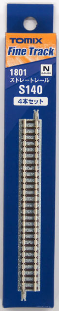 Tomix 1801 140mm Straight Track S140(F) (4 Pieces) (N Scale)