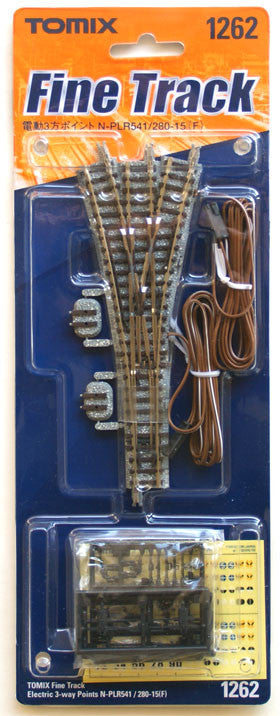  Tomix 1262 3-way Electric Turnout N-PLR541/280-15(F) (N Scale)