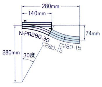 Tomix 1273 Electric Turnout N-PR280-30(F) Power-Routing (Selective) (N Scale)