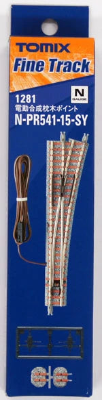  Tomix 1281 Electric Turnout For Synthetic Sleeper N-PR541-15-SY(F) (N Scale)