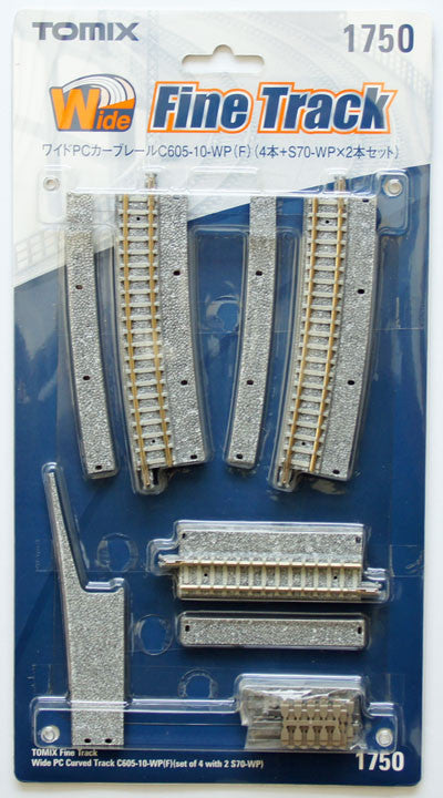  Tomix 1750 Wide PC Curve Track C605-10-WP (N Scale)