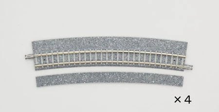  Tomix 1770 Wide PC 541mm Radius 15 Curve Track C541-15-WP(F) (4 Pieces) (N Scale)
