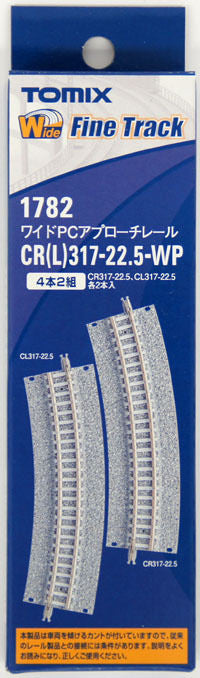  Tomix 1782 Wide PC Approach Track CR(L)317-22.5-WP(F) (Set Of 4) (N Scale)