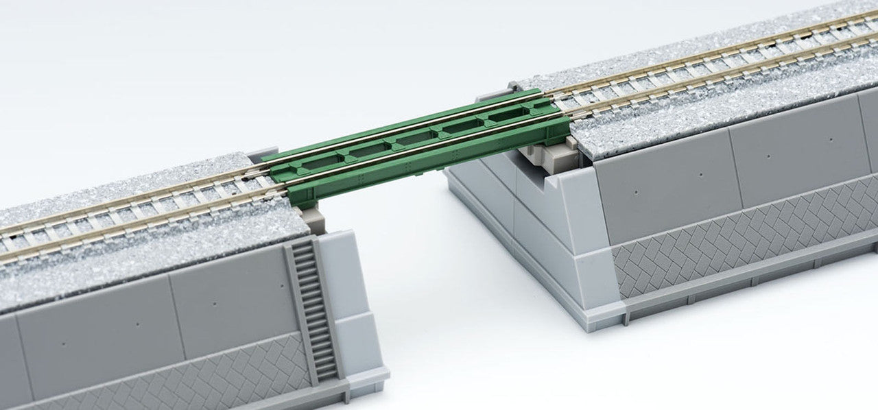  Tomix 3248 Trough Girder Bridge (Dark Green) (2 Pieces) (N Scale)