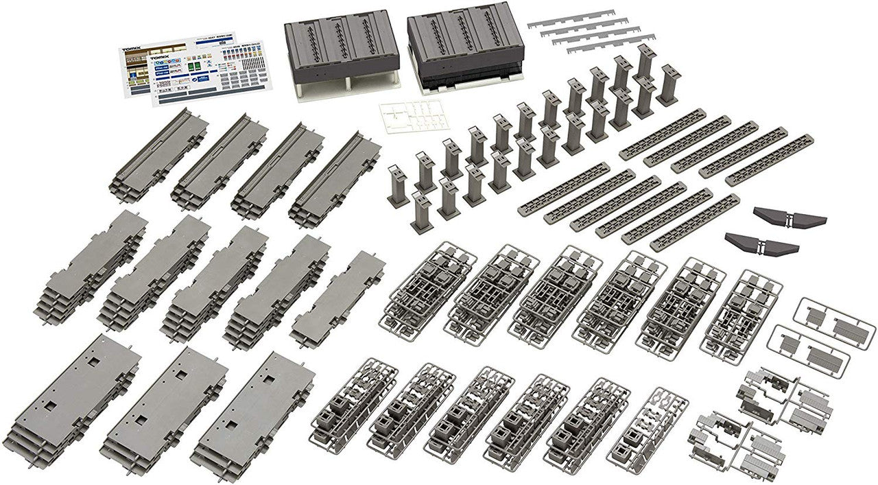 Tomix 3260 Multi Viaduct One-sided Platform And Quadruple Track Set (N Scale)