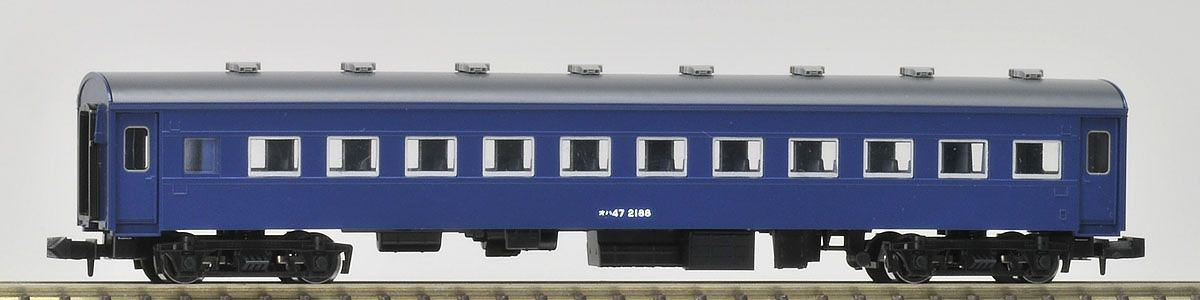  Tomix 9510 JNR Passenger Car Type OHA 47 (Aluminum Sash/Blue) (N Scale)