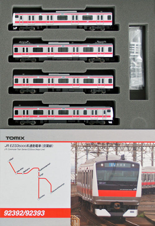  Tomix 92392 JR Commuter Train Series E233-5000 Keiyo Line 4 Cars Set (N Scale)