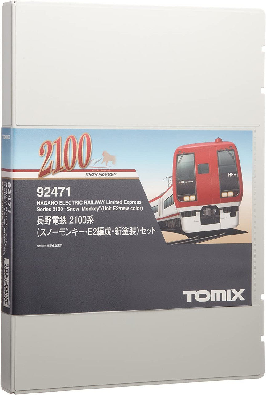  Tomix 92471 Nagano Electric Railway Series 2100 (Snow Monkey/E2 Configuration/ New Painting) 3 Cars Set (N Scale)
