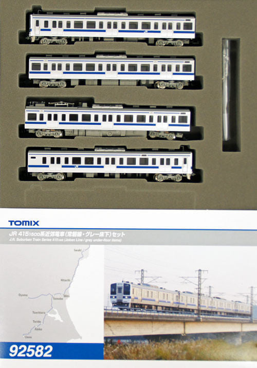  Tomix 92582 JR Series 415-1500 Joban Line/Grayunder-Floor 4 Cars Set (N Scale)