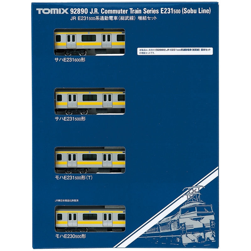  Tomix 92890 Series E231-500 Sobu Line 4 Cars Add-on Set (N Scale)
