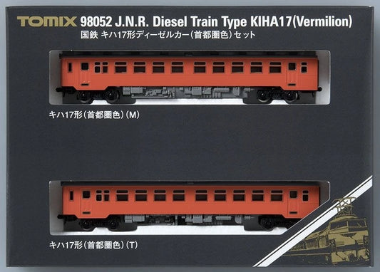 Tomix 98052 JNR Type KIHA 17 Diesel Train (Vermilion) 2 Cars Set (N Scale)