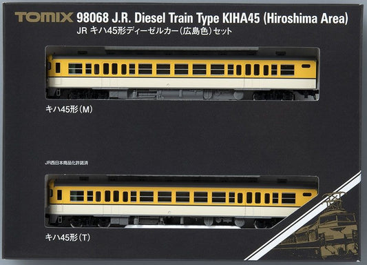  Tomix 98068 JR Type KIHA 45 Diesel Car (Hiroshima Color) 2 Cars Set (N Scale)