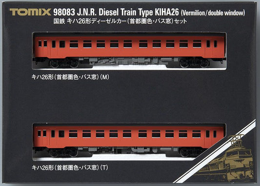  Tomix 98083 JNR Diesel Train Type KIHA 26 (Metropolitan Area Color/Bus Window) 2 Cars Set (N Scale)