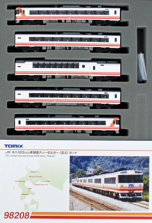  Tomix 98208 JR Series KIHA 183-500 Limited Express 'Hokuto' 5 Cars Set (N Scale)