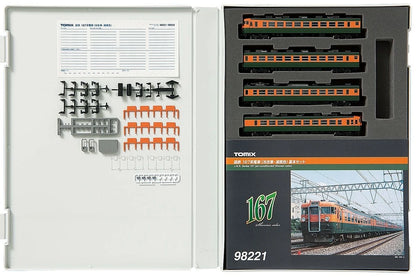  Tomix 98221 JNR Series 167 (Air-Conditioned/ Shonan Color) 4 Cars Set (N Scale)