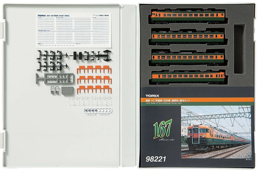  Tomix 98221 JNR Series 167 (Air-Conditioned/ Shonan Color) 4 Cars Set (N Scale)