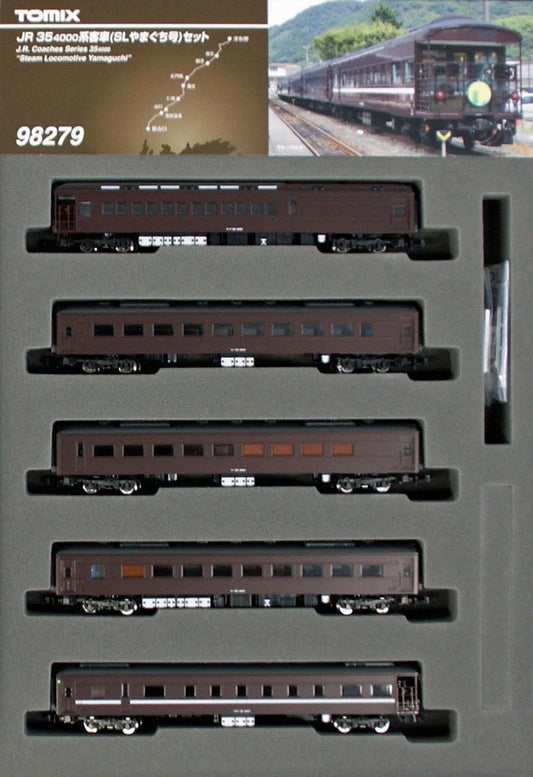  Tomix 98279 JR Coaches Series 35-4000 'SL Yamaguchi' 5 Cars Set (N Scale)