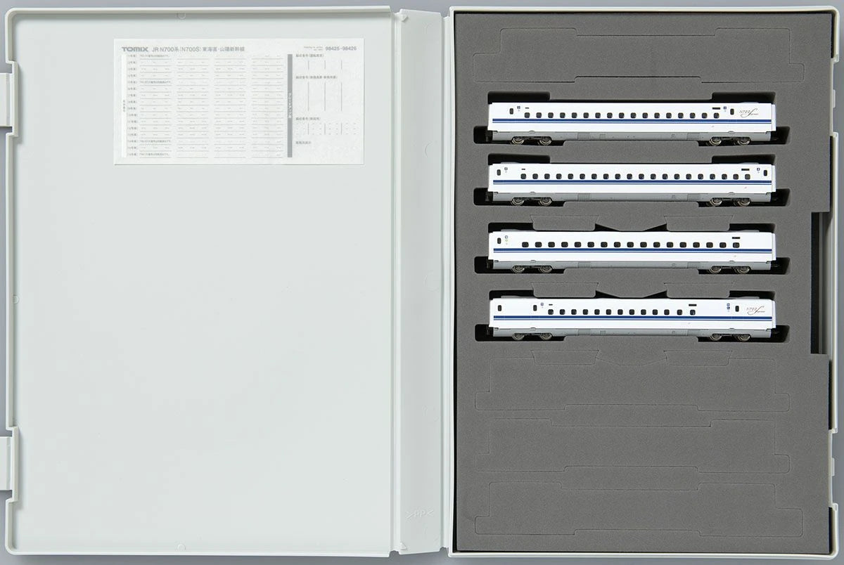  Tomix 98425 JR Series N700 (N700S) Tokaido/ Sanyo Shinkansen 4 Cars Add-on Set A (N Scale)