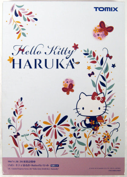  Tomix 98674 JR Series 281 Hello Kitty Haruka Butterfly 6 Cars Set (N Scale)