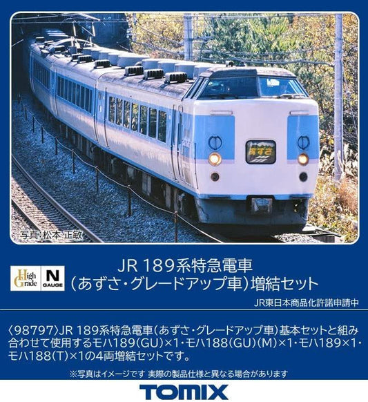  Tomix 98798 JR Series 189 Limited Express (Azusa/Upgraded Car) 4 Cars Add-on Set (N Scale)
