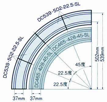  Tomix 1169 Double Curve Slab Track DC539E02-22.5-SL (N Scale)
