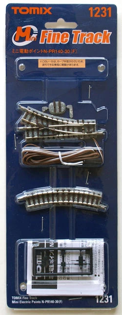  Tomix 1231 Mini Electric Turnout N-PR140-30(F) (N Scale)