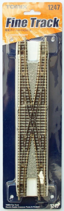  Tomix 1247 Electric Double Crossover Turnout N-PX280(F) (N Scale)