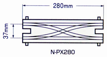  Tomix 1247 Electric Double Crossover Turnout N-PX280(F) (N Scale)