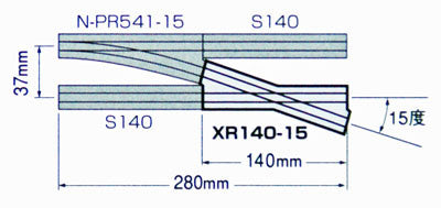  Tomix 1322 Crossing Track XR140-15(F) (N Scale)