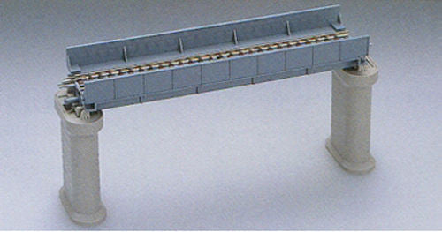  Tomix 3029 Through Girder Bridge (F) W/ 2 Concrete Piers (Blue) (N Scale)